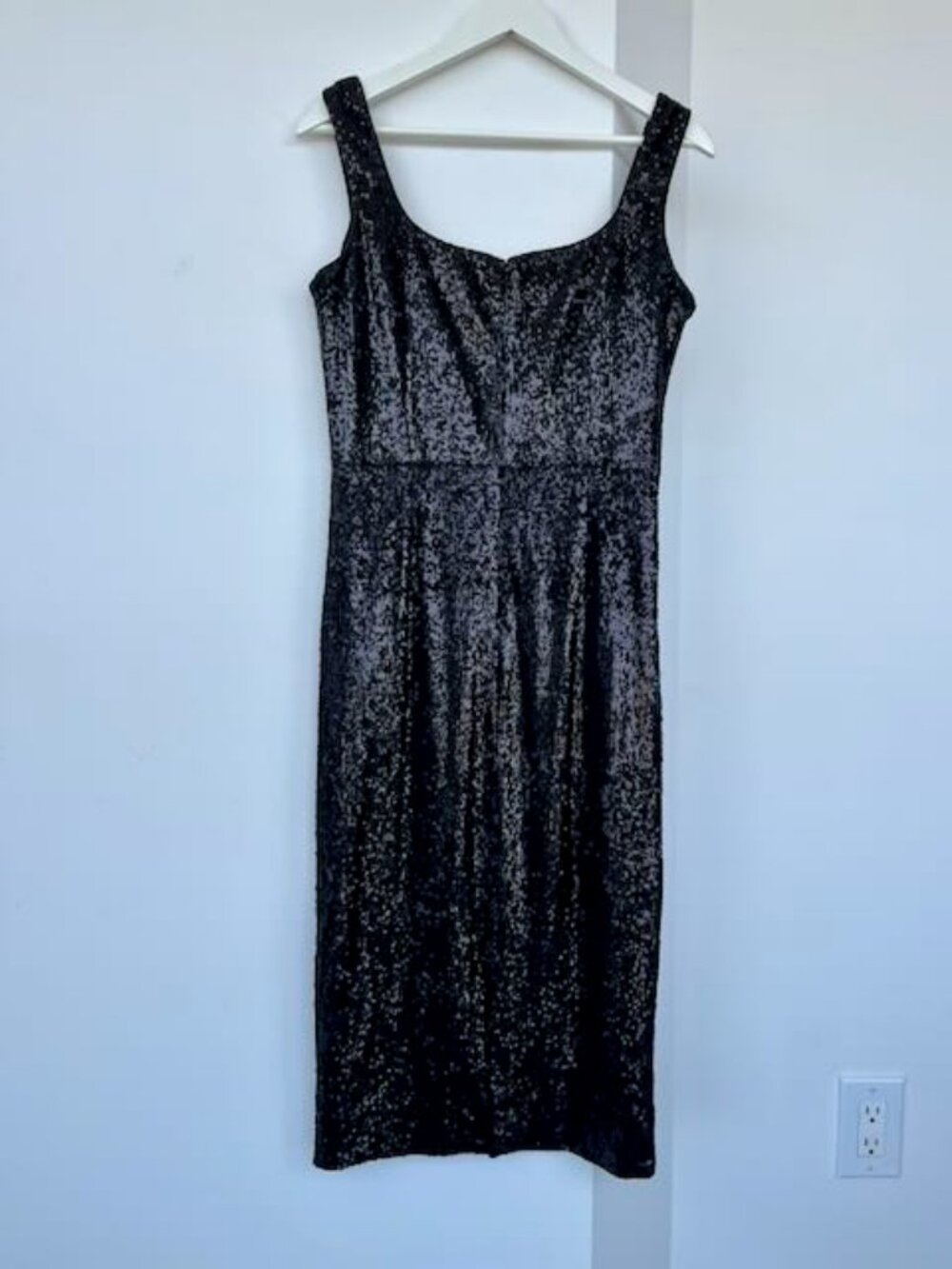 Dress the Population Sloane Black Sequin Bodycon Midi Dress Size Medium - Picture 9 of 9